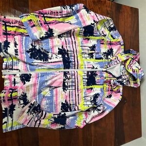 Sun Bay Women's Floral Hooded Jacket XL Multicolor Full‎ Zip